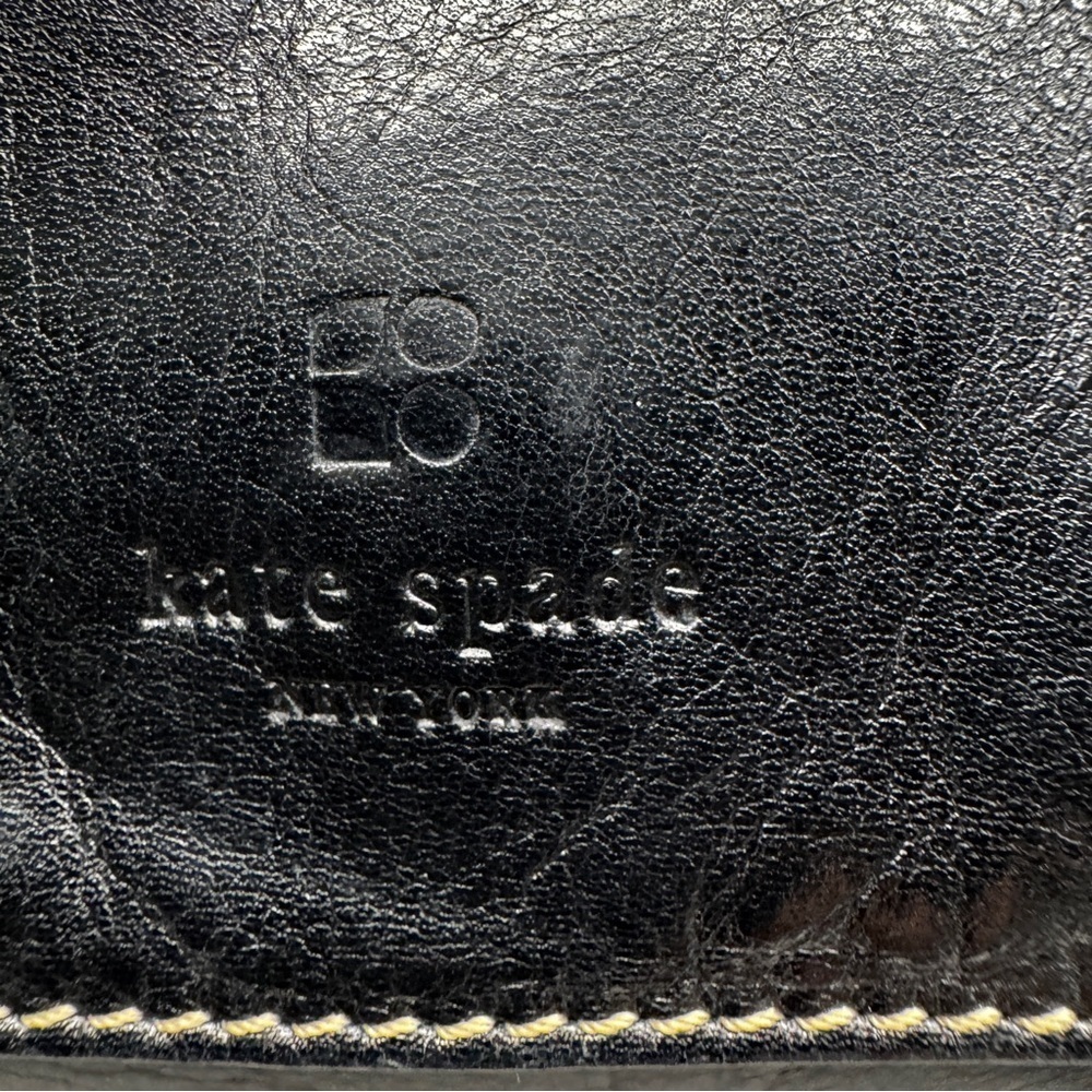 Kate Spade made in Italy vintage shoulder Black Leather women’s Bag - Picture 3 of 12